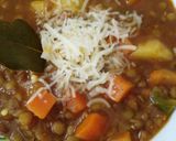Foto del paso 6 de la receta Sopa de lenteja con queso fresco