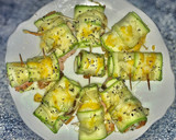 Foto del paso 6 de la receta: Rollitos de calabacín con salmón y queso
