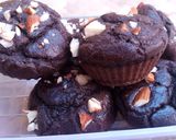 Foto langkah ke 6 dari resep Mini Brownie Almond keto.