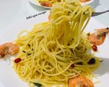 Foto langkah ke 3 dari resep Prawn Aglio Olio Angel Hair Pasta.