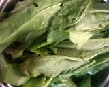 A picture of step 1 of Palak kachori with corn- paneer stuffing.