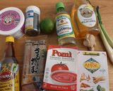 A picture of step 1 of Soba Noodles with Miso Roasted Tomatoes.
