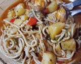 Foto del paso 2 de la receta: Fideos con tuco y pollo