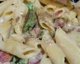 A picture of step 7 of Creamy Garlic Penne Pasta.