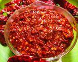 A picture of step 4 of Schezwan sauce.
