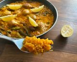 A picture of step 3 of Spanish Rice (Paella).
