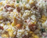 A picture of step 1 of Luncheon Meat Fried Rice.