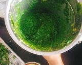 A picture of step 2 of CREAMY PESTO PASTA 😋 With BASIL Leaves.