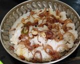 A picture of step 3 of Nei choru (ghee rice).