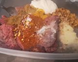 A picture of step 1 of Beef Pasanday.