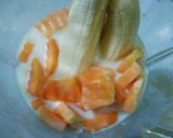 Foto langkah ke 1 dari resep Banana Papaya Smoothies.