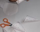 A picture of step 1 of Soft Chocolates Filing Cones.