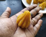 A picture of step 3 of Besan modak.