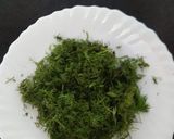 A picture of step 1 of Dil leaves /soya Parantha.