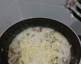 Foto langkah ke 3 dari resep Carbonara Spaghetti dengan Daging Asap, Jamur dan Brokoli.