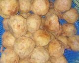 A picture of step 3 of Yam balls.