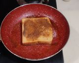 A picture of step 5 of Banana Nutella Caramelised Toast.