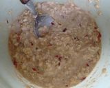 Foto del paso 6 de la receta: Tortita para merienda o desayuno con avena,harina integral y frutas..💪💜