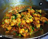 A picture of step 2 of Matar gobhi.