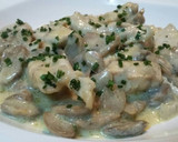 Foto del paso 9 de la receta: Pollo a la crema de brandy y champiñones glaseados