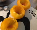 Une image de l'étape 1 de Tomates ananas margold farcies brousse corse,crevettes roses et concombre noa.
