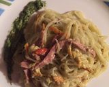 Foto del paso 3 de la receta: Pasta de arroz salsa verde queso y zanahoria 🥕