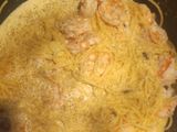 Pasta con langostinos
