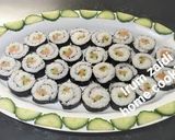 A picture of step 3 of 🐟🥒Salmon & Cucumber Sushi Rolls🐟🥒.