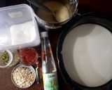 A picture of step 3 of Muscat Halwa Kolkata style.