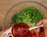 A picture of step 1 of Schezwan Uttapam.