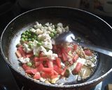 A picture of step 2 of Haldi ki sabzi.