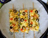 A picture of step 4 of Penne pasta pizza sticks.