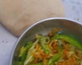 A picture of step 1 of Veggie kebab franky.