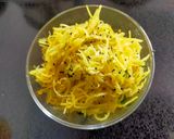 A picture of step 3 of Raw Papaya Sambhara.