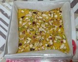 A picture of step 7 of Rasmalai Fudge (White chocolate fudge).