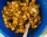 A picture of step 4 of Raw Banana Farali Sabji.