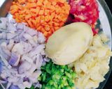 A picture of step 1 of Pav bhaji.