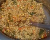 A picture of step 18 of Veg  rice  with soya paneer ball.