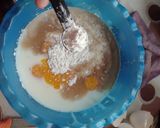 A picture of step 3 of Flan (Baked Custard) in a Water Bath.