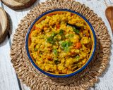 A picture of step 9 of One Pot Sambar Rice In Pressure Cooker (Sambar Sadam).