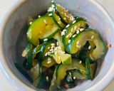A picture of step 3 of Korean style Cucumber pickles.