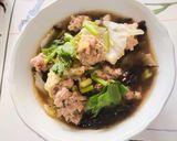 รูปขั้นตอนการทำที่ 3 ของ ต้มจืดสาหร่ายหมูสับผักกาดขาว