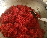 A picture of step 1 of Shahi gajrela spring rolls in rabdi sauce.