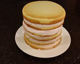 A picture of step 31 of Lemon Layer Cake with Blackberrie Cream Filling and a Lemon Cream Frosting.