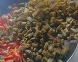 A picture of step 3 of Carrots and flat beens(valor) sabji.