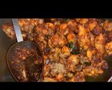 A picture of step 8 of Chicken 65.