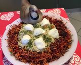 Une image de l'étape 9 de Salade façon nid au riz petits légumes carottes violettes et mozzarella.