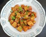 A picture of step 2 of Shakarkandi ki Chaat.