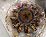 A picture of step 6 of Paneer fingers with peanut sauce.