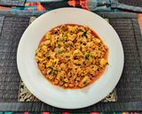 A picture of step 4 of Bheja Fry Mumbai style / Scrambled Fried Brain with Indian spices.